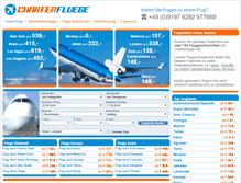 Tablet Screenshot of charterfluege.net